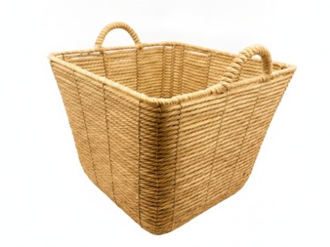 Handcrafted Tapered PE Seagrass Binding Storage Basket